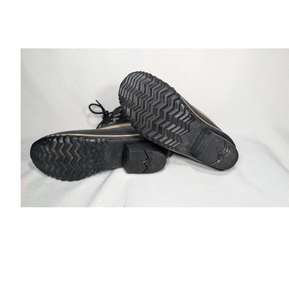 Sorel Winter Fancy‎ Lace II Womens Black Snow Boots Size 7 Waterproof Minimalist